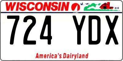 WI license plate 724YDX