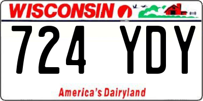 WI license plate 724YDY
