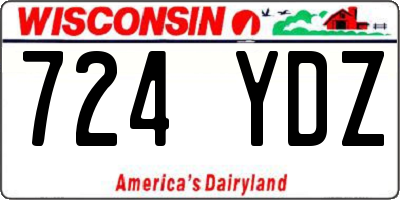WI license plate 724YDZ