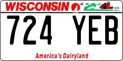 WI license plate 724YEB