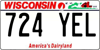 WI license plate 724YEL