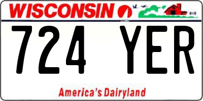 WI license plate 724YER