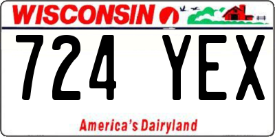 WI license plate 724YEX