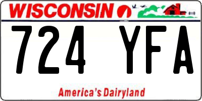 WI license plate 724YFA