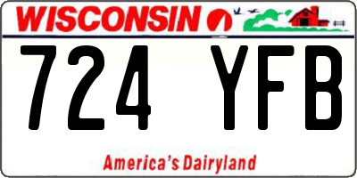 WI license plate 724YFB