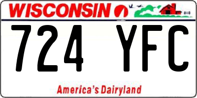 WI license plate 724YFC