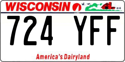 WI license plate 724YFF