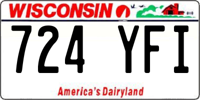 WI license plate 724YFI