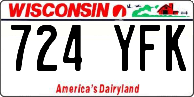 WI license plate 724YFK