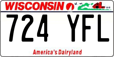 WI license plate 724YFL