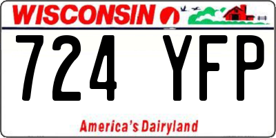 WI license plate 724YFP