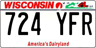 WI license plate 724YFR