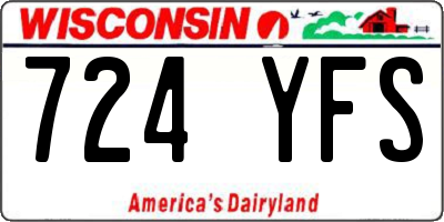 WI license plate 724YFS