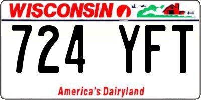 WI license plate 724YFT