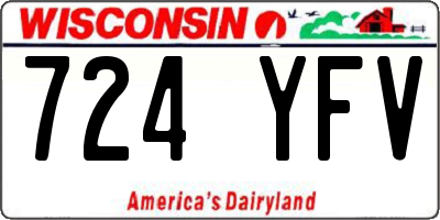 WI license plate 724YFV