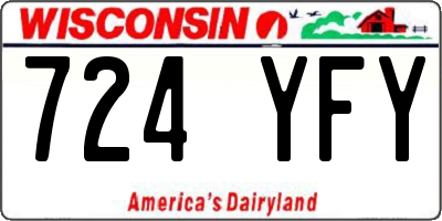 WI license plate 724YFY