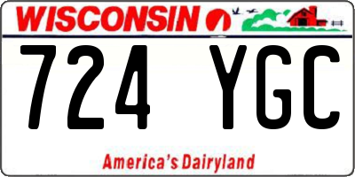 WI license plate 724YGC