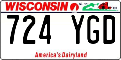 WI license plate 724YGD