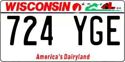 WI license plate 724YGE