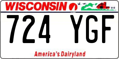 WI license plate 724YGF