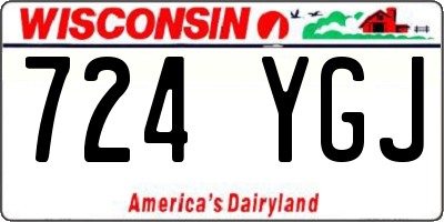 WI license plate 724YGJ