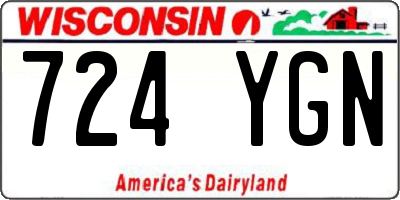 WI license plate 724YGN