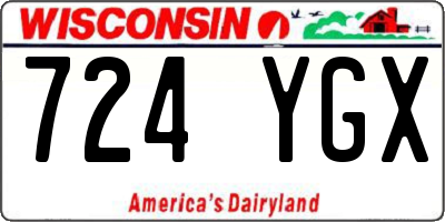 WI license plate 724YGX