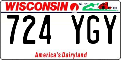 WI license plate 724YGY