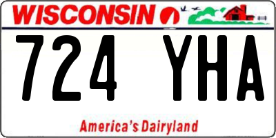 WI license plate 724YHA