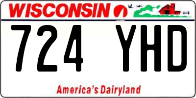 WI license plate 724YHD