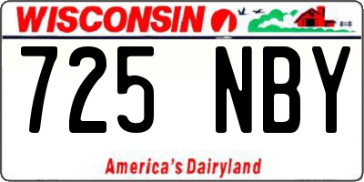 WI license plate 725NBY