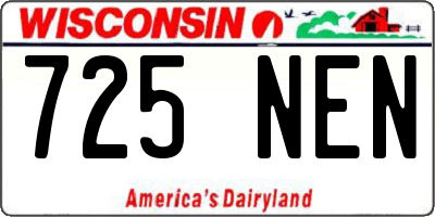 WI license plate 725NEN