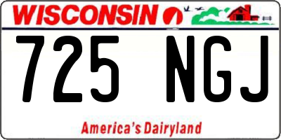 WI license plate 725NGJ