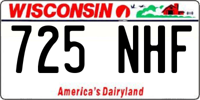 WI license plate 725NHF