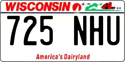 WI license plate 725NHU