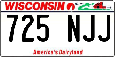 WI license plate 725NJJ