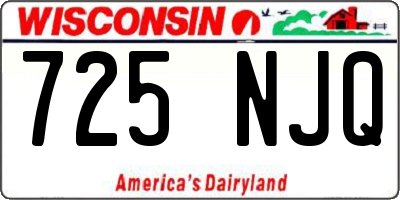 WI license plate 725NJQ