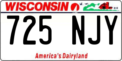 WI license plate 725NJY
