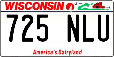 WI license plate 725NLU
