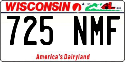 WI license plate 725NMF