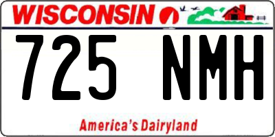 WI license plate 725NMH