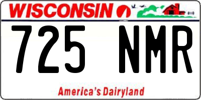 WI license plate 725NMR