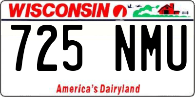 WI license plate 725NMU