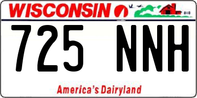 WI license plate 725NNH