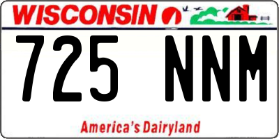 WI license plate 725NNM