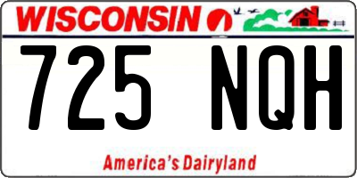 WI license plate 725NQH