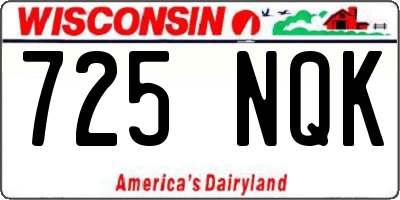 WI license plate 725NQK