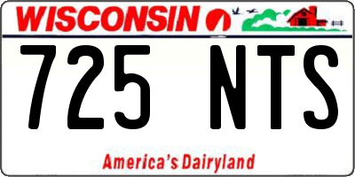 WI license plate 725NTS