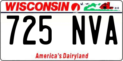WI license plate 725NVA