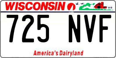 WI license plate 725NVF